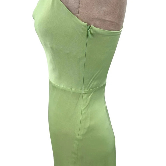 INTERMIX Paris‎ Silk Slip Dress Pistachio Green Size 0 - Picture 7 of 10